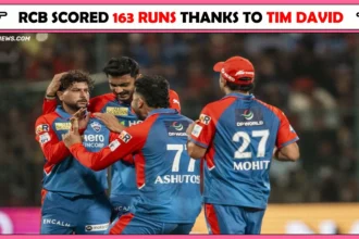 बल्लेबाजी ढहने के बाद टिम डेविड की बदौलत RCB ने बनाए 163 रन